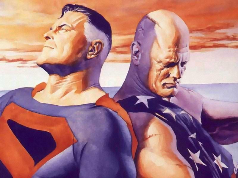 Superman & Capitan America (800x600 - 75 KB)